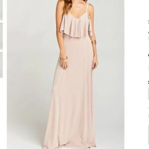 SMYM Renee ruffle maxi dress Dancing queen blush